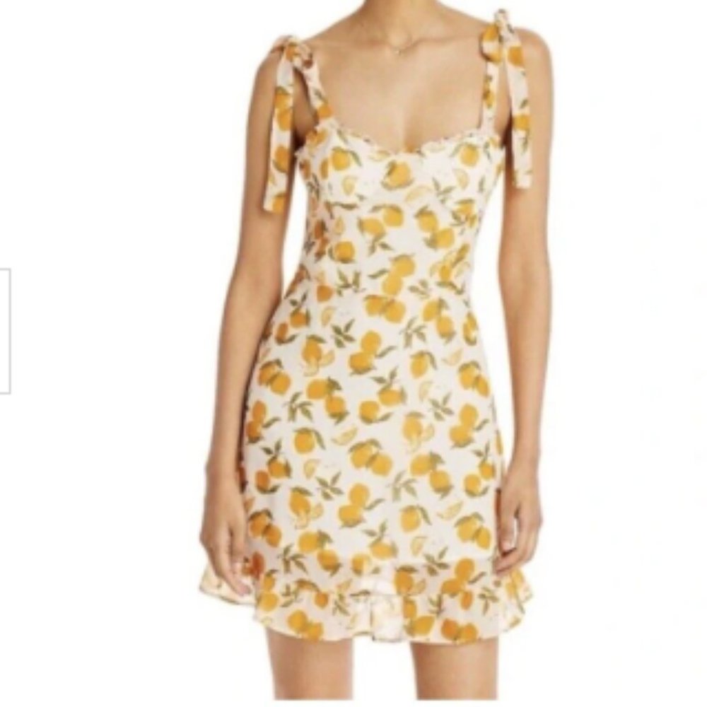 Bloomingdale's Aqua Brand Dress Size Small Lemon Dress NWOT
